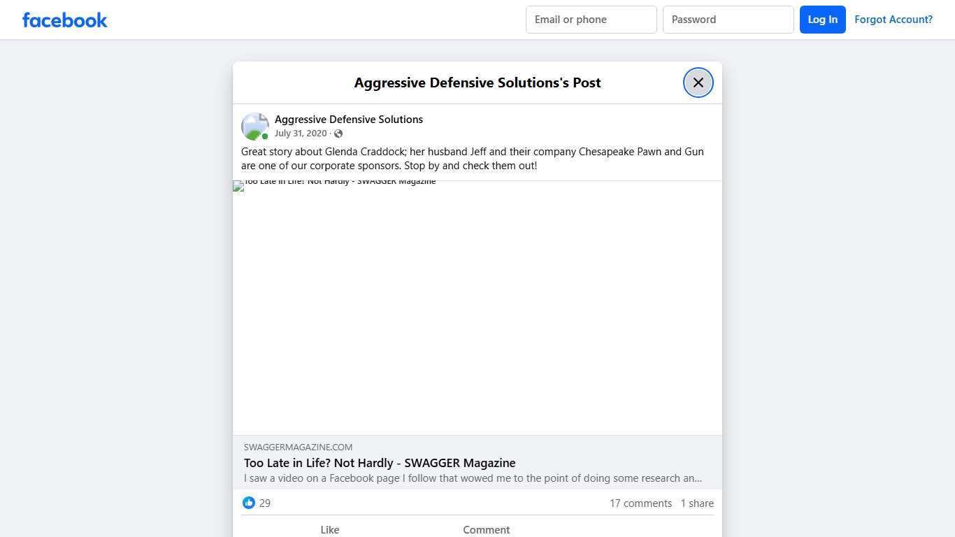 Great story about Glenda... - Aggressive Defensive Solutions Facebook