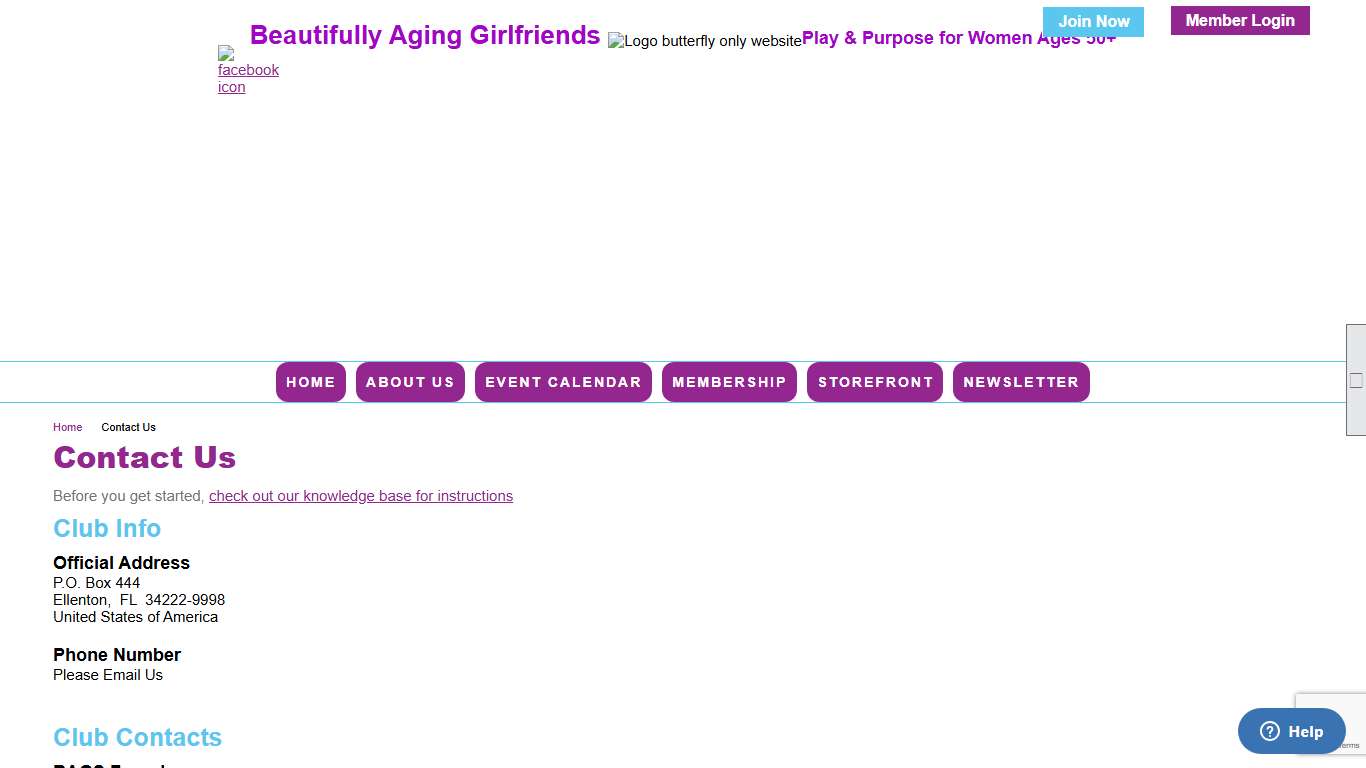 Contact Us - BAGS (Beautifully Aging Girlfriends)